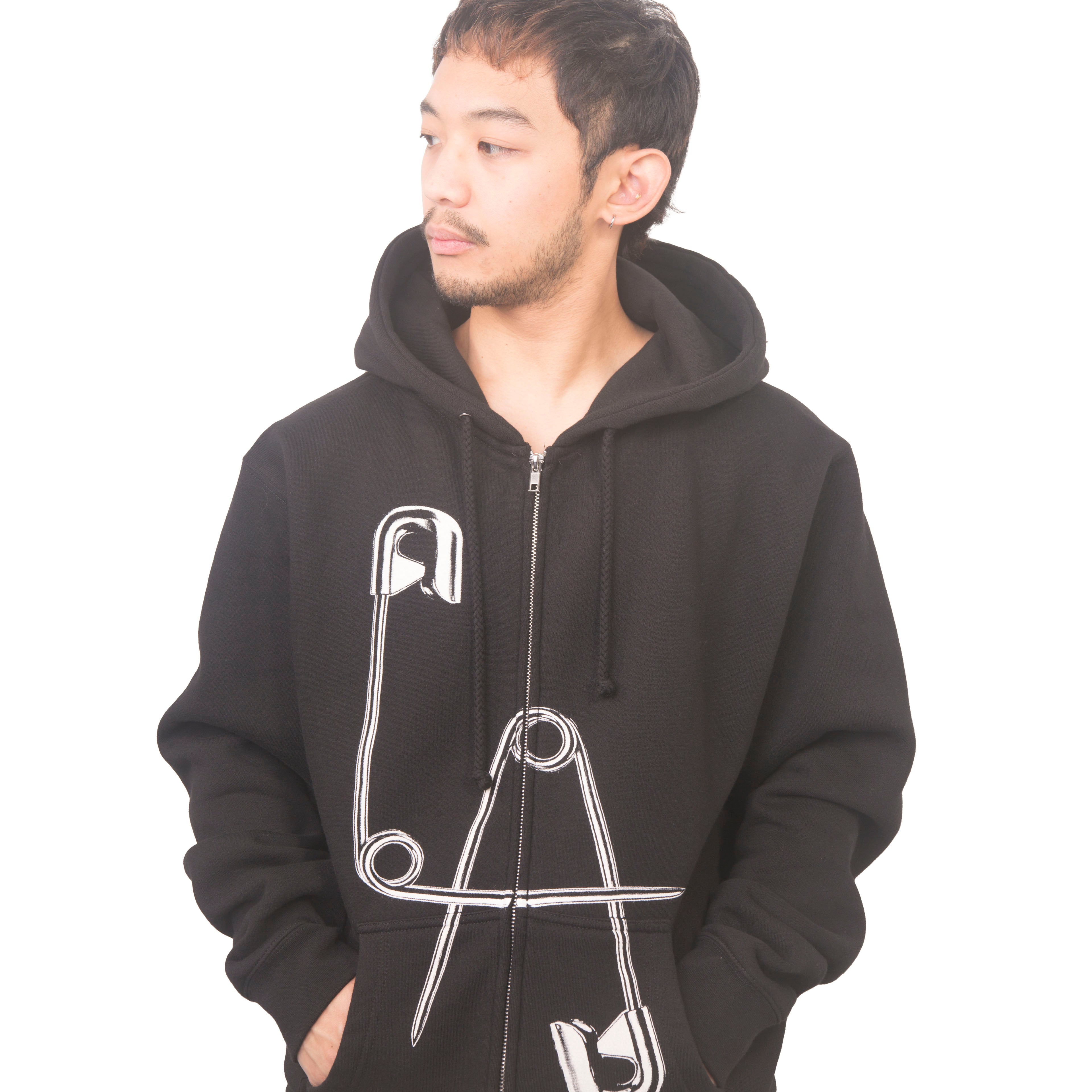 LA Safety Pins Heavy Weight Zip-Up Hoodie